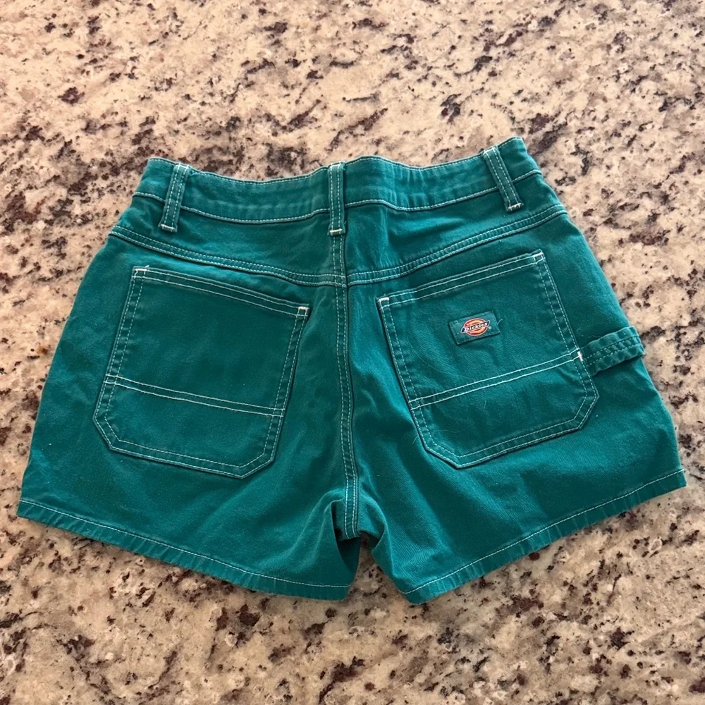 Dickies Women's High Waisted Carpenter Shorts 3" - Deep Lake - Picture 2 of 7